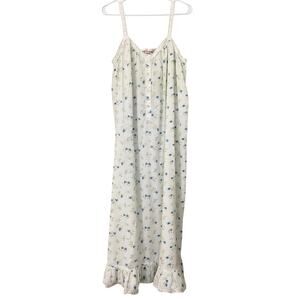 Victoria’s Secret Vintage Y2K Midi Chemise Nightgown Large Cotton Floral Dress